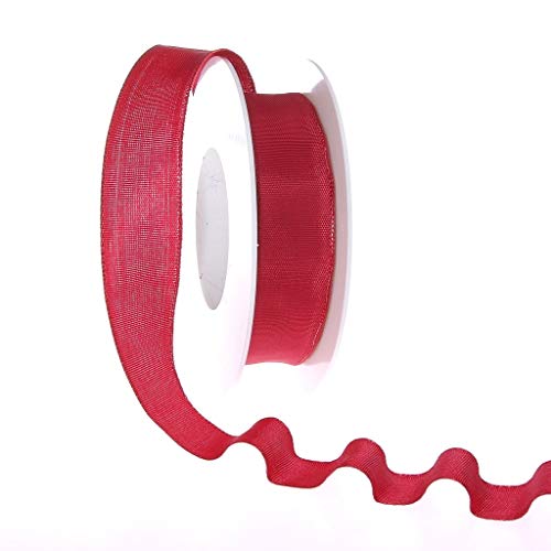 Taftband mit Drahtkante - Karminrot - schmal - Geschenkband - Dekoband - Schleifenband - ca. 25 mm Breite - 25 m Länge - 3330-25-25-534 Taftband mit Drahtkante - Karminrot - schmal - Geschenkband - Dekoband - Schleifenband - ca. 25 mm Breite - 25 m Länge - 3330-25-25-534 von Deko AS GmbH