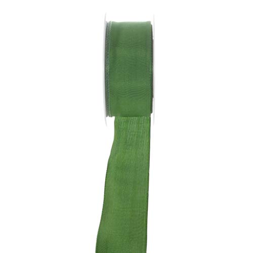 Taftband mit Drahtkante - Olivgrün - breit - Geschenkband - Dekoband - Schleifenband - ca. 40 mm Breite - 25 m Länge - 3330-40-25-880 Taftband mit Drahtkante - Olivgrün - breit - Geschenkband - Dekoband - Schleifenband - ca. 40 mm Breite - 25 m Länge - 3330-40-25-880 von Deko AS GmbH
