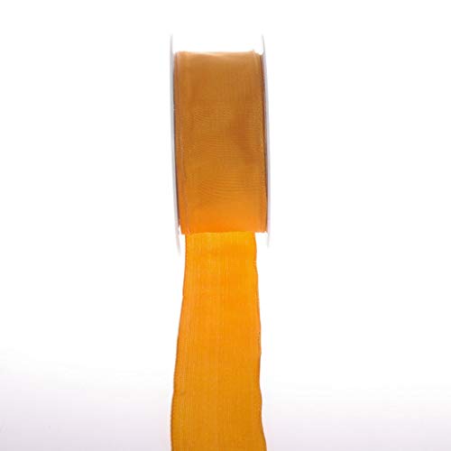 Taftband mit Drahtkante - Orange - breit - Geschenkband - Dekoband - Schleifenband - ca. 40 mm Breite - 25 m Länge - 3330-40-25-850 Taftband mit Drahtkante - Orange - breit - Geschenkband - Dekoband - Schleifenband - ca. 40 mm Breite - 25 m Länge - 3330-40-25-850 von Deko AS GmbH