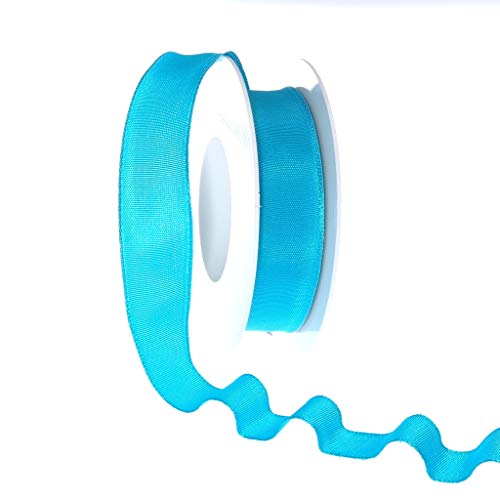 Taftband mit Drahtkante - Türkis - schmal - Geschenkband - Dekoband - Schleifenband - ca. 25 mm Breite - 25 m Länge - 3330-25-25-47 Taftband mit Drahtkante - Türkis - schmal - Geschenkband - Dekoband - Schleifenband - ca. 25 mm Breite - 25 m Länge - 3330-25-25-47 von Deko AS GmbH