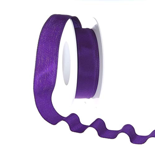 Taftband mit Drahtkante - Violett - schmal - Geschenkband - Dekoband - Schleifenband - ca. 25 mm Breite - 25 m Länge - 3330-25-25-15 Taftband mit Drahtkante - Violett - schmal - Geschenkband - Dekoband - Schleifenband - ca. 25 mm Breite - 25 m Länge - 3330-25-25-15 von Deko AS GmbH