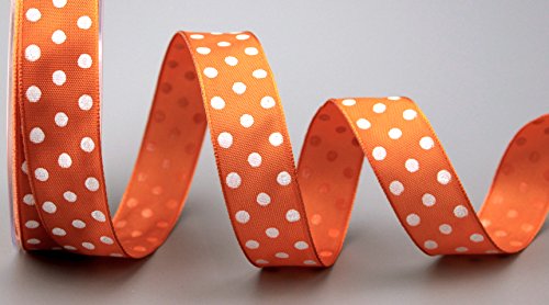 Dekoband PUNKTE ORANGE/WEISS 3 m x 25 mm Geschenkband Stoffband mit Draht Taftband gepunktet Polka Dot fröhlich Ostern Geburtstag Drahtkantenband 2,5 cm Kinder Schleifenband von FINEMARK Dekoband PUNKTE ORANGE/WEISS 3 m x 25 mm Geschenkband Stoffband mit Draht Taftband gepunktet Polka Dot fröhlich Ostern Geburtstag Drahtkantenband 2,5 cm Kinder Schleifenband von FINEMARK von Deko Angels