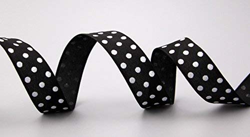 Dekoband PUNKTE SCHWARZ/WEISS 3 m x 25 mm Geschenkband Stoffband mit Draht gepunktet Polka Dot fröhlich Geburtstag Drahtkantenband Kinder Schleifenband von FINEMARK Dekoband PUNKTE SCHWARZ/WEISS 3 m x 25 mm Geschenkband Stoffband mit Draht gepunktet Polka Dot fröhlich Geburtstag Drahtkantenband Kinder Schleifenband von FINEMARK von Deko Angels