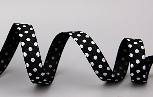 Dekoband PUNKTE SCHWARZ/Weiss 3 m x 15 mm Geschenkband Stoffband mit Draht Taftband 1,5 cm gepunktet Polka Dot fröhlich Ostern Geburtstag Drahtkantenband Kinder Schleifenband von FINEMARK Dekoband PUNKTE SCHWARZ/Weiss 3 m x 15 mm Geschenkband Stoffband mit Draht Taftband 1,5 cm gepunktet Polka Dot fröhlich Ostern Geburtstag Drahtkantenband Kinder Schleifenband von FINEMARK von Deko Angels