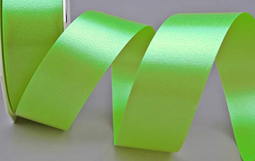 Polyband APFELGRÜN 3 m x 4 cm (0,36€/m) Strängchen Geschenkband Dekoband 40 mm Glanzband WETTERFEST Schleifenband Kartengestaltung Basteln von Deko Angels