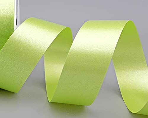 Polyband HELLGRÜN Kiwigrün 3 m x 4 cm (0,36€/m) Geschenkband Dekoband Glanzband WETTERFEST Schleifenband Kartengestaltung Basteln von Deko Angels
