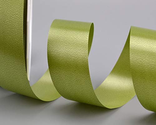 Polyband Oliv Grasgrün 3 m x 4 cm (0,36€/m) Geschenkband Dekoband Glanzband WETTERFEST Schleifenband Kartengestaltung Basteln von Deko Angels