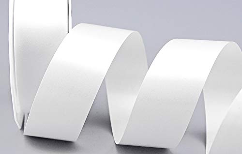 Polyband Weiss 3 m x 4 cm (0,36€/m) Dekoband Geschenkband Glanzband WETTERFEST Schleifenband Kartengestaltung Basteln von Deko Angels