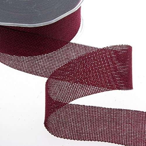 DEKO AS Shabby Chic Leinenoptik Dekoband, Polyester geruchsneutral, Bordeaux, 3,8 cm x 20 m DEKO AS Shabby Chic Leinenoptik Dekoband, Polyester geruchsneutral, Bordeaux, 3,8 cm x 20 m von Deko AS GmbH