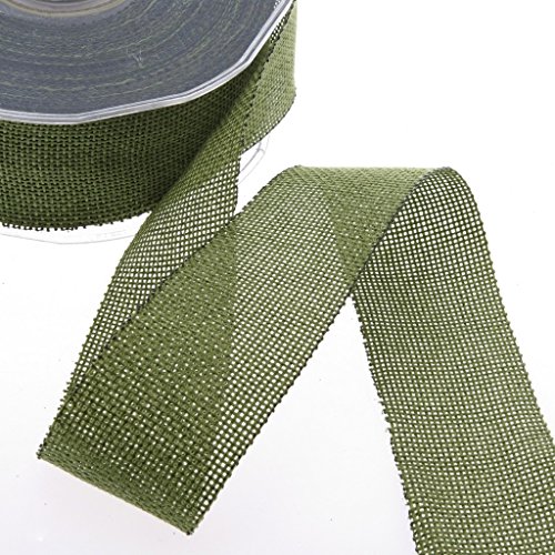 DEKO AS Shabby Chic Leinenoptik Dekoband, Polyester geruchsneutral, Olivgrün, 3,8 cm x 20 m, 25 DEKO AS Shabby Chic Leinenoptik Dekoband, Polyester geruchsneutral, Olivgrün, 3,8 cm x 20 m, 25 von Deko AS GmbH