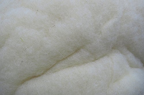Deko-Schnee-Shop Füllwatte aus 100% Schafschurwolle, Natur, 500 g, fein, (EUR 19,00/kg), kompostierbar, Bastelwatte, geeignet als natürliches und nachwachsendes Füllmaterial für z.B. Decken, Kissen von pemmiproducts