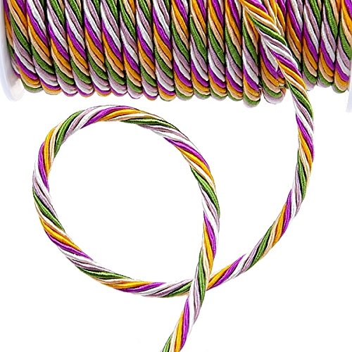 Kordel - Multicolor,Altrosa-Creme-pink-orange-apricot-grün - 6 mm 03 Kordel - Multicolor,Altrosa-Creme-pink-orange-apricot-grün - 6 mm 03 von Deko und Band