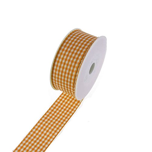 Landhauskaroband 7404-25m (40mm x 25m, Orange) von Deko AS GmbH