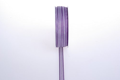 Landhauskaroband 7700-7800 (10mm, Aubergine) von Deko und Band