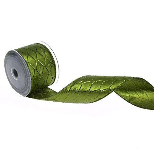 Lurexband mit Rauten - grün - 60mm - 10m - 92160 60 von Deko und Band