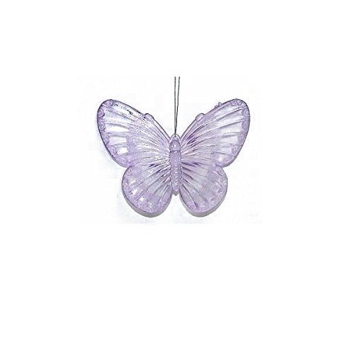 Schmetterling aus Acryl zum Hängen - lavendel - 4 x 6 cm - 18 Stück - 97455 40 (0,54€/Stück) von Deko und Band