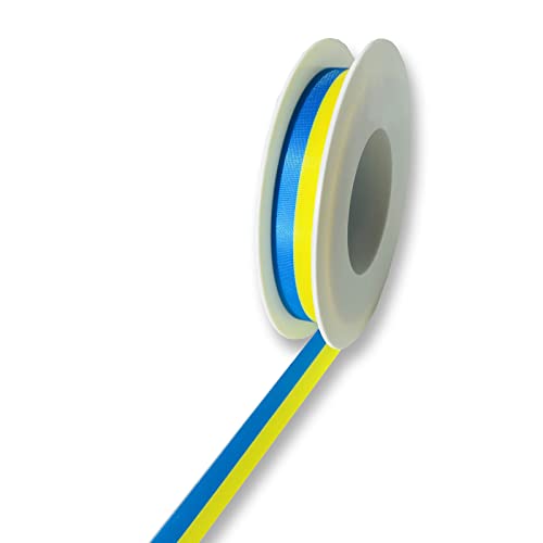 Vereinsband - gelb, blau - 15 mm x 25 m - 2436 15 S von Deko AS GmbH