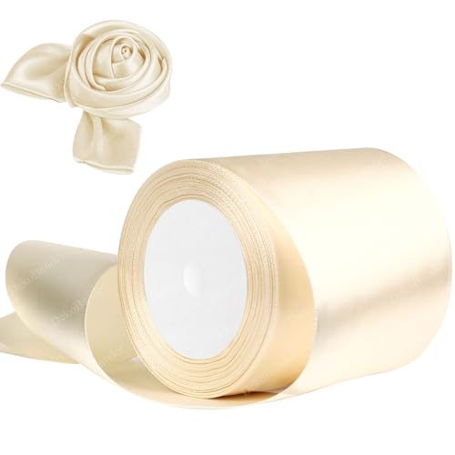 Geschenkband Beige 100mm x 23m Satinband Creme Farben Schleifenband Geschenkband Satinbänder für Geschenkverpackungen, Basteln, DIY, Nähen, Brautparty-Dekoration, Christbaumschmuck Geschenkband Beige 100mm x 23m Satinband Creme Farben Schleifenband Geschenkband Satinbänder für Geschenkverpackungen, Basteln, DIY, Nähen, Brautparty-Dekoration, Christbaumschmuck von DekoBander