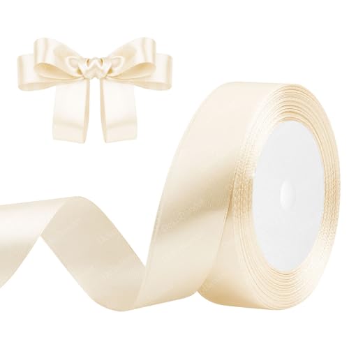 Geschenkband Beige 25mm x 23m Satinband Creme Farben Schleifenband Geschenkband Satinbänder für Geschenkverpackungen, Basteln, DIY, Nähen, Brautparty-Dekoration, Christbaumschmuck Geschenkband Beige 25mm x 23m Satinband Creme Farben Schleifenband Geschenkband Satinbänder für Geschenkverpackungen, Basteln, DIY, Nähen, Brautparty-Dekoration, Christbaumschmuck von DekoBander