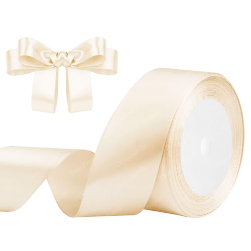 Geschenkband Beige 40mm x 23m Satinband Creme Farben Schleifenband Geschenkband Satinbänder für Geschenkverpackungen, Basteln, DIY, Nähen, Brautparty-Dekoration, Christbaumschmuck Geschenkband Beige 40mm x 23m Satinband Creme Farben Schleifenband Geschenkband Satinbänder für Geschenkverpackungen, Basteln, DIY, Nähen, Brautparty-Dekoration, Christbaumschmuck von DekoBander