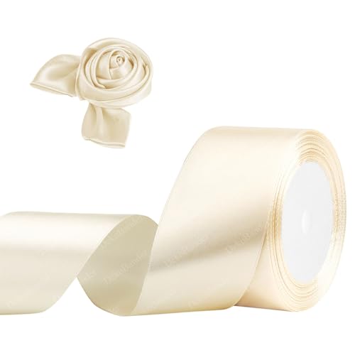 Geschenkband Beige 50mm x 23m Satinband Creme Farben Schleifenband Geschenkband Satinbänder für Geschenkverpackungen, Basteln, DIY, Nähen, Brautparty-Dekoration, Christbaumschmuck Geschenkband Beige 50mm x 23m Satinband Creme Farben Schleifenband Geschenkband Satinbänder für Geschenkverpackungen, Basteln, DIY, Nähen, Brautparty-Dekoration, Christbaumschmuck von DekoBander
