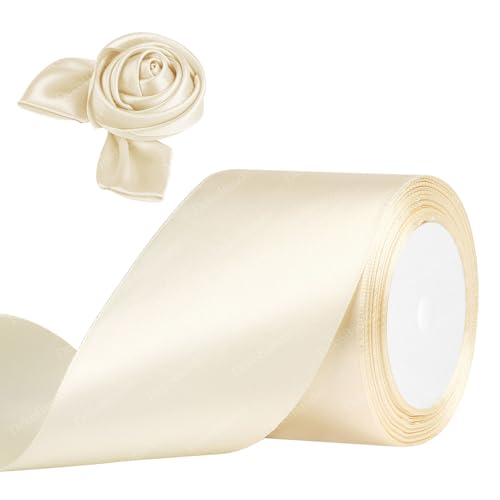 Geschenkband Beige 75mm x 23m Satinband Creme Farben Schleifenband Geschenkband Satinbänder für Geschenkverpackungen, Basteln, DIY, Nähen, Brautparty-Dekoration, Christbaumschmuck Geschenkband Beige 75mm x 23m Satinband Creme Farben Schleifenband Geschenkband Satinbänder für Geschenkverpackungen, Basteln, DIY, Nähen, Brautparty-Dekoration, Christbaumschmuck von DekoBander