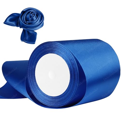Geschenkband Blau 100mm x 23m Satinband Blau Schleifenband Geschenkband Satinbänder für Geschenkverpackungen, Basteln, DIY, Nähen, Brautparty-Dekoration, Christbaumschmuck Geschenkband Blau 100mm x 23m Satinband Blau Schleifenband Geschenkband Satinbänder für Geschenkverpackungen, Basteln, DIY, Nähen, Brautparty-Dekoration, Christbaumschmuck von DekoBander