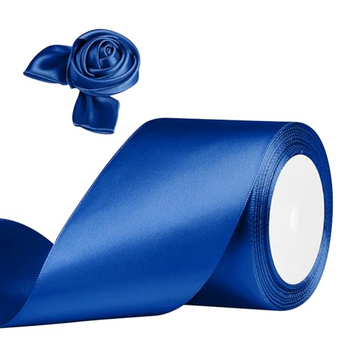 Geschenkband Blau 75mm x 23m Satinband Blau Schleifenband Geschenkband Satinbänder für Geschenkverpackungen, Basteln, DIY, Nähen, Brautparty-Dekoration, Christbaumschmuck Geschenkband Blau 75mm x 23m Satinband Blau Schleifenband Geschenkband Satinbänder für Geschenkverpackungen, Basteln, DIY, Nähen, Brautparty-Dekoration, Christbaumschmuck von DekoBander