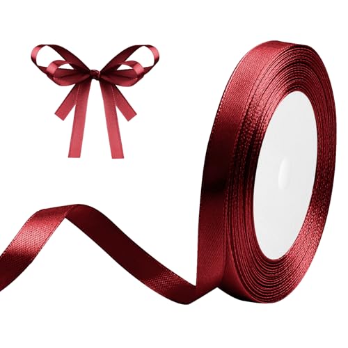 Geschenkband Burgunder 10mm x 23m Satinband Weinrot Schleifenband Geschenkband Satinbänder für Geschenkverpackungen, Basteln, DIY, Nähen, Brautparty-Dekoration, Christbaumschmuck Geschenkband Burgunder 10mm x 23m Satinband Weinrot Schleifenband Geschenkband Satinbänder für Geschenkverpackungen, Basteln, DIY, Nähen, Brautparty-Dekoration, Christbaumschmuck von DekoBander
