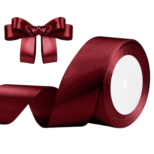Geschenkband Burgunder 40mm x 23m Satinband Weinrot Schleifenband Geschenkband Satinbänder für Geschenkverpackungen, Basteln, DIY, Nähen, Brautparty-Dekoration, Christbaumschmuck Geschenkband Burgunder 40mm x 23m Satinband Weinrot Schleifenband Geschenkband Satinbänder für Geschenkverpackungen, Basteln, DIY, Nähen, Brautparty-Dekoration, Christbaumschmuck von DekoBander