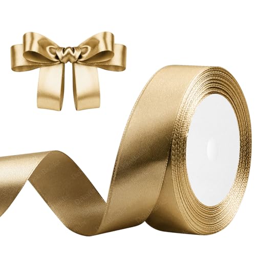 Geschenkband Champagner Gold 25mm x 23m Satinband Champagner Gold Schleifenband Geschenkband Satinbänder für Geschenkverpackungen, Basteln, DIY, Nähen, Brautparty-Dekoration, Christbaumschmuck Geschenkband Champagner Gold 25mm x 23m Satinband Champagner Gold Schleifenband Geschenkband Satinbänder für Geschenkverpackungen, Basteln, DIY, Nähen, Brautparty-Dekoration, Christbaumschmuck von DekoBander