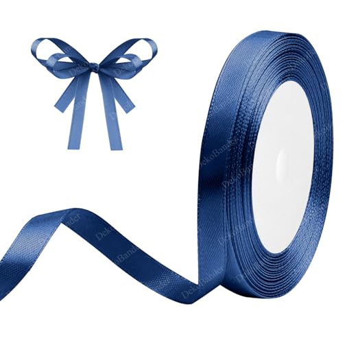 Geschenkband Dunkelblau 10mm x 23m Satinband Dunkelblau Schleifenband Geschenkband Satinbänder für Geschenkverpackungen, Basteln, DIY, Nähen, Brautparty-Dekoration, Christbaumschmuck Geschenkband Dunkelblau 10mm x 23m Satinband Dunkelblau Schleifenband Geschenkband Satinbänder für Geschenkverpackungen, Basteln, DIY, Nähen, Brautparty-Dekoration, Christbaumschmuck von DekoBander