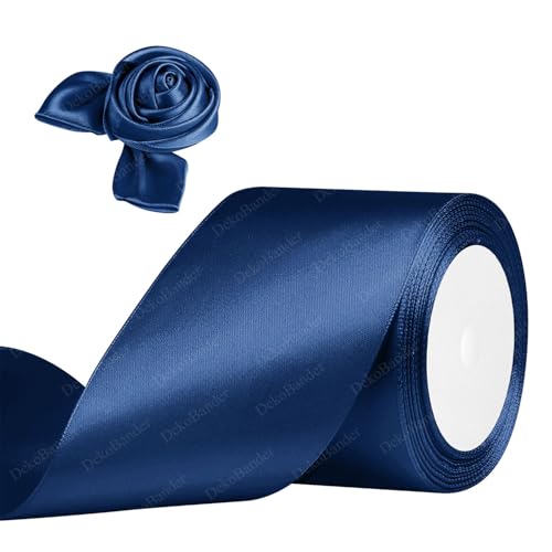 Geschenkband Dunkelblau 75mm x 23m Satinband Dunkelblau Schleifenband Geschenkband Satinbänder für Geschenkverpackungen, Basteln, DIY, Nähen, Brautparty-Dekoration, Christbaumschmuck Geschenkband Dunkelblau 75mm x 23m Satinband Dunkelblau Schleifenband Geschenkband Satinbänder für Geschenkverpackungen, Basteln, DIY, Nähen, Brautparty-Dekoration, Christbaumschmuck von DekoBander