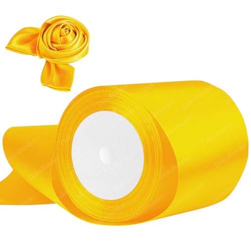 Geschenkband Gelb 100mm x 23m Satinband Gelb Schleifenband Geschenkband Satinbänder für Geschenkverpackungen, Basteln, DIY, Nähen, Brautparty-Dekoration, Christbaumschmuck Geschenkband Gelb 100mm x 23m Satinband Gelb Schleifenband Geschenkband Satinbänder für Geschenkverpackungen, Basteln, DIY, Nähen, Brautparty-Dekoration, Christbaumschmuck von DekoBander