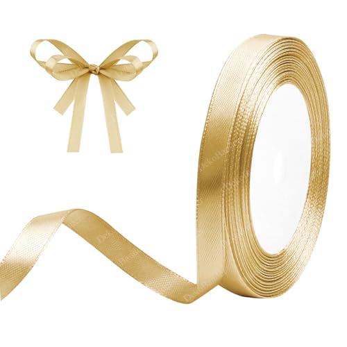 Geschenkband Gold 10mm x 23m Satinband Gold Schleifenband Geschenkband Satinbänder für Geschenkverpackungen, Basteln, DIY, Nähen, Brautparty-Dekoration, Christbaumschmuck Geschenkband Gold 10mm x 23m Satinband Gold Schleifenband Geschenkband Satinbänder für Geschenkverpackungen, Basteln, DIY, Nähen, Brautparty-Dekoration, Christbaumschmuck von DekoBander