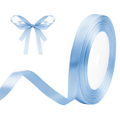 Geschenkband Hellblau 10mm x 23m Satinband Hellblau Schleifenband Geschenkband Satinbänder für Geschenkverpackungen, Basteln, DIY, Nähen, Brautparty-Dekoration, Christbaumschmuck Geschenkband Hellblau 10mm x 23m Satinband Hellblau Schleifenband Geschenkband Satinbänder für Geschenkverpackungen, Basteln, DIY, Nähen, Brautparty-Dekoration, Christbaumschmuck von DekoBander