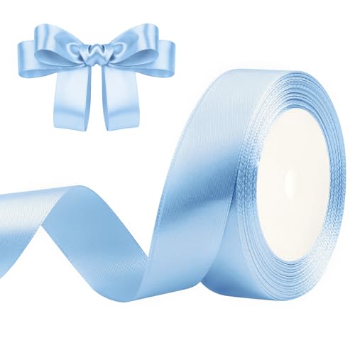 Geschenkband Hellblau 25mm x 23m Satinband Hellblau Schleifenband Geschenkband Satinbänder für Geschenkverpackungen, Basteln, DIY, Nähen, Brautparty-Dekoration, Christbaumschmuck Geschenkband Hellblau 25mm x 23m Satinband Hellblau Schleifenband Geschenkband Satinbänder für Geschenkverpackungen, Basteln, DIY, Nähen, Brautparty-Dekoration, Christbaumschmuck von DekoBander