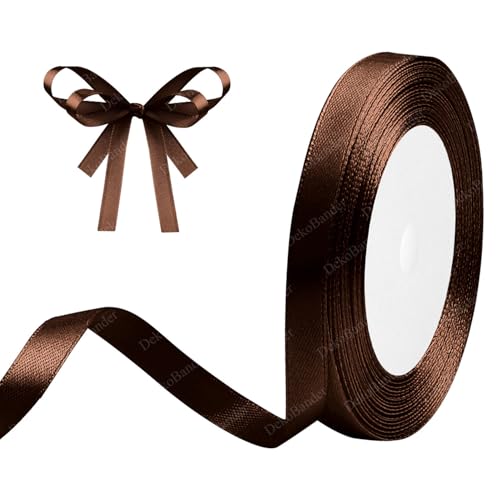 Geschenkband Kaffee 10mm x 23m Satinband Kaffee Schleifenband Geschenkband Satinbänder für Geschenkverpackungen, Basteln, DIY, Nähen, Brautparty-Dekoration, Christbaumschmuck Geschenkband Kaffee 10mm x 23m Satinband Kaffee Schleifenband Geschenkband Satinbänder für Geschenkverpackungen, Basteln, DIY, Nähen, Brautparty-Dekoration, Christbaumschmuck von DekoBander