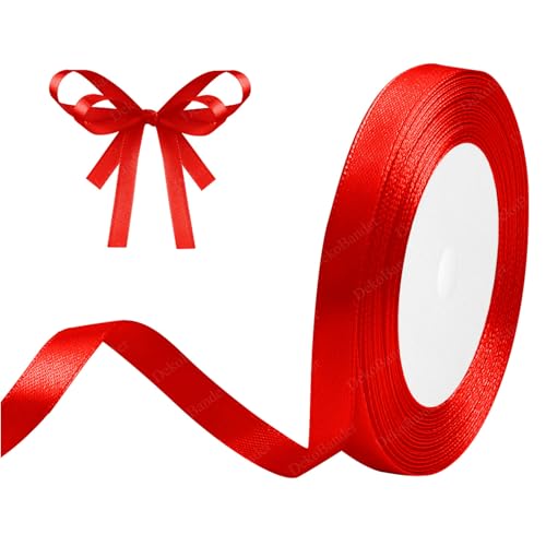 Geschenkband Rot 10mm x 23m Satinband Rot Schleifenband Rot Geschenkband Satinbänder für Geschenkverpackungen, Basteln, DIY, Nähen, Brautparty-Dekoration, Christbaumschmuck Geschenkband Rot 10mm x 23m Satinband Rot Schleifenband Rot Geschenkband Satinbänder für Geschenkverpackungen, Basteln, DIY, Nähen, Brautparty-Dekoration, Christbaumschmuck von DekoBander