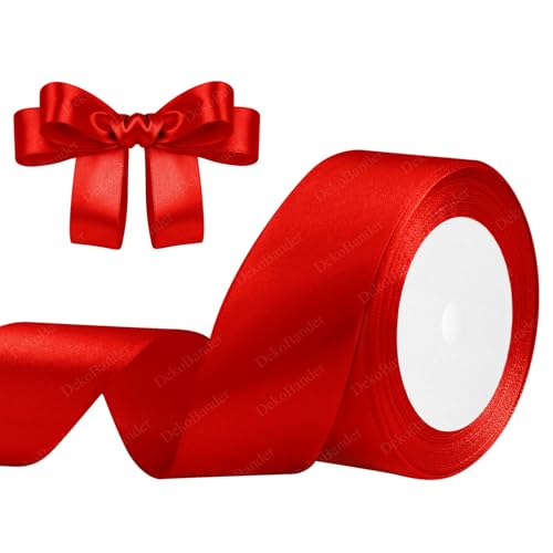 Geschenkband Rot 40mm x 23m Satinband Rot Schleifenband Rot Geschenkband Satinbänder für Geschenkverpackungen, Basteln, DIY, Nähen, Brautparty-Dekoration, Christbaumschmuck Geschenkband Rot 40mm x 23m Satinband Rot Schleifenband Rot Geschenkband Satinbänder für Geschenkverpackungen, Basteln, DIY, Nähen, Brautparty-Dekoration, Christbaumschmuck von DekoBander