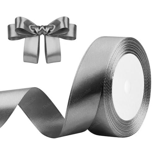 Geschenkband Silber 25mm x 23m Satinband Silber Schleifenband Geschenkband Satinbänder für Geschenkverpackungen, Basteln, DIY, Nähen, Brautparty-Dekoration, Christbaumschmuck Geschenkband Silber 25mm x 23m Satinband Silber Schleifenband Geschenkband Satinbänder für Geschenkverpackungen, Basteln, DIY, Nähen, Brautparty-Dekoration, Christbaumschmuck von DekoBander