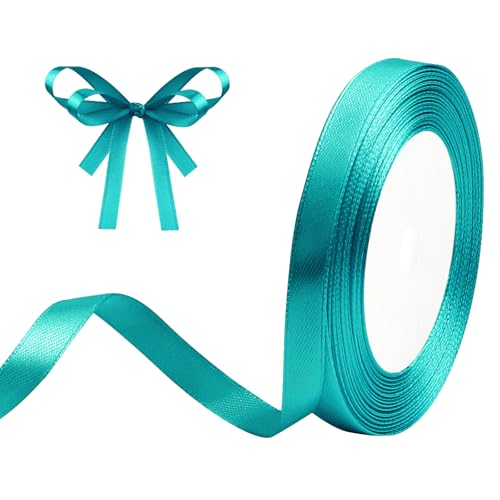 Geschenkband Türkisblau 10mm x 23m Satinband Türkisblau Schleifenband Geschenkband Satinbänder für Geschenkverpackungen, Basteln, DIY, Nähen, Brautparty-Dekoration, Christbaumschmuck Geschenkband Türkisblau 10mm x 23m Satinband Türkisblau Schleifenband Geschenkband Satinbänder für Geschenkverpackungen, Basteln, DIY, Nähen, Brautparty-Dekoration, Christbaumschmuck von DekoBander