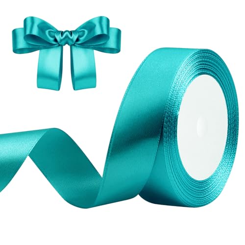 Geschenkband Türkisblau 25mm x 23m Satinband Türkisblau Schleifenband Geschenkband Satinbänder für Geschenkverpackungen, Basteln, DIY, Nähen, Brautparty-Dekoration, Christbaumschmuck Geschenkband Türkisblau 25mm x 23m Satinband Türkisblau Schleifenband Geschenkband Satinbänder für Geschenkverpackungen, Basteln, DIY, Nähen, Brautparty-Dekoration, Christbaumschmuck von DekoBander