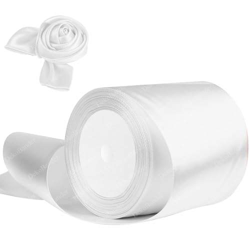 Geschenkband Weiß 100mm x 23m Satinband Weiss Schleifenband Geschenkband Satinbänder für Geschenkverpackungen, Basteln, DIY, Nähen, Brautparty-Dekoration, Christbaumschmuck Geschenkband Weiß 100mm x 23m Satinband Weiss Schleifenband Geschenkband Satinbänder für Geschenkverpackungen, Basteln, DIY, Nähen, Brautparty-Dekoration, Christbaumschmuck von DekoBander