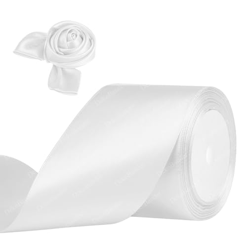 Geschenkband Weiß 75mm x 23m Satinband Weiss Schleifenband Geschenkband Satinbänder für Geschenkverpackungen, Basteln, DIY, Nähen, Brautparty-Dekoration, Christbaumschmuck Geschenkband Weiß 75mm x 23m Satinband Weiss Schleifenband Geschenkband Satinbänder für Geschenkverpackungen, Basteln, DIY, Nähen, Brautparty-Dekoration, Christbaumschmuck von DekoBander