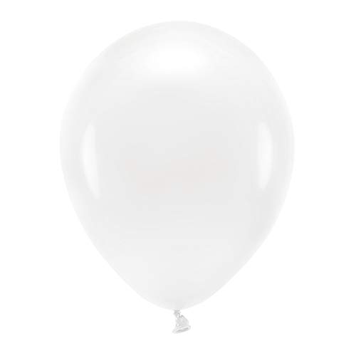 10 Stück ECO-Luftballons Pastell in Weiß 30cm von DekoHaus