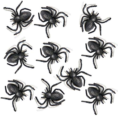 10 Stück Spinnen aus Plastik in Schwarz 3x3cm Halloween-Dekorationen 10 Stück Spinnen aus Plastik in Schwarz 3x3cm Halloween-Dekorationen von DekoHaus