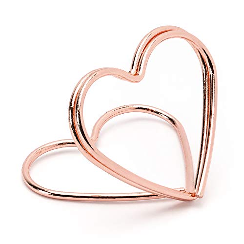 10 Stück Visitenkartenständer Herz in Roségold 2,5 cm Platzkartenhalter Tischdekoration Deko Party 10 Stück Visitenkartenständer Herz in Roségold 2,5 cm Platzkartenhalter Tischdekoration Deko Party von DekoHaus