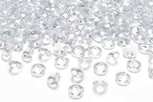 100 Stück Dekodiamanten 12 mm Dekosteine Streudeko Tischdeko (Klar) von DekoHaus