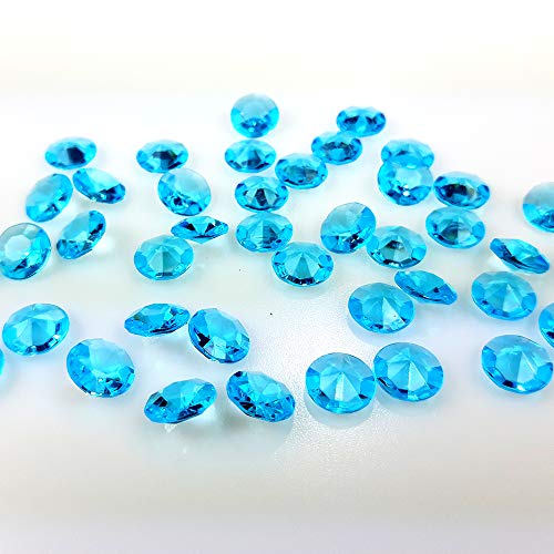 100 Stück Dekodiamanten 12 mm Dekosteine Streudeko Tischdeko (Türkis) von DekoHaus